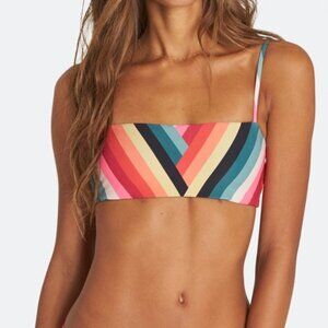 Billabong Color Spell Bandeau Bikini Swim Bathing Top Size Small
